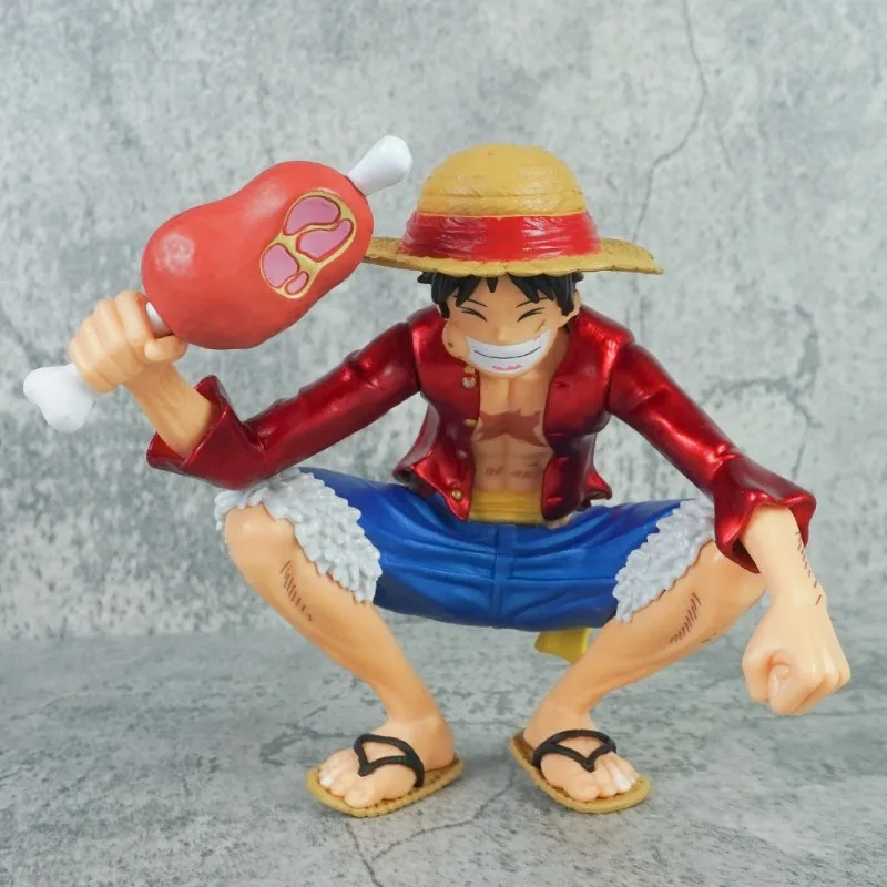 Een Stuk Monkey D Luffy Anime Figuur Actiefiguren Standbeeld Beeldje Collectie Desktop Ornament Model Pop Speelgoed voor kinderen Geschenken