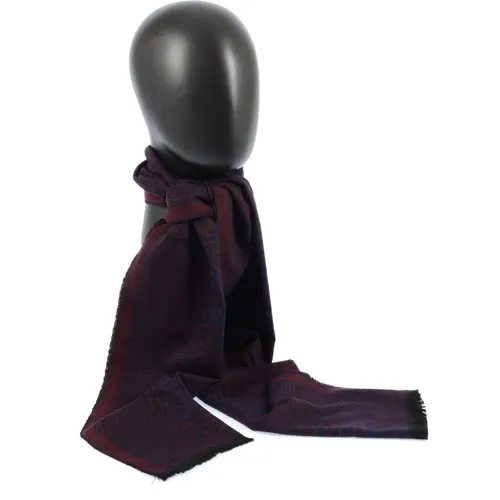 Ala Accessory Burgundy Navy Blue Scarf