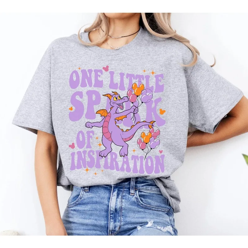 قميص Disney Figment Est 1983 One Little Spark، قميص Figment Epcot، قميص شخصية لطيف قمصان عائلة ديزني لاند مملكة الحيوانات