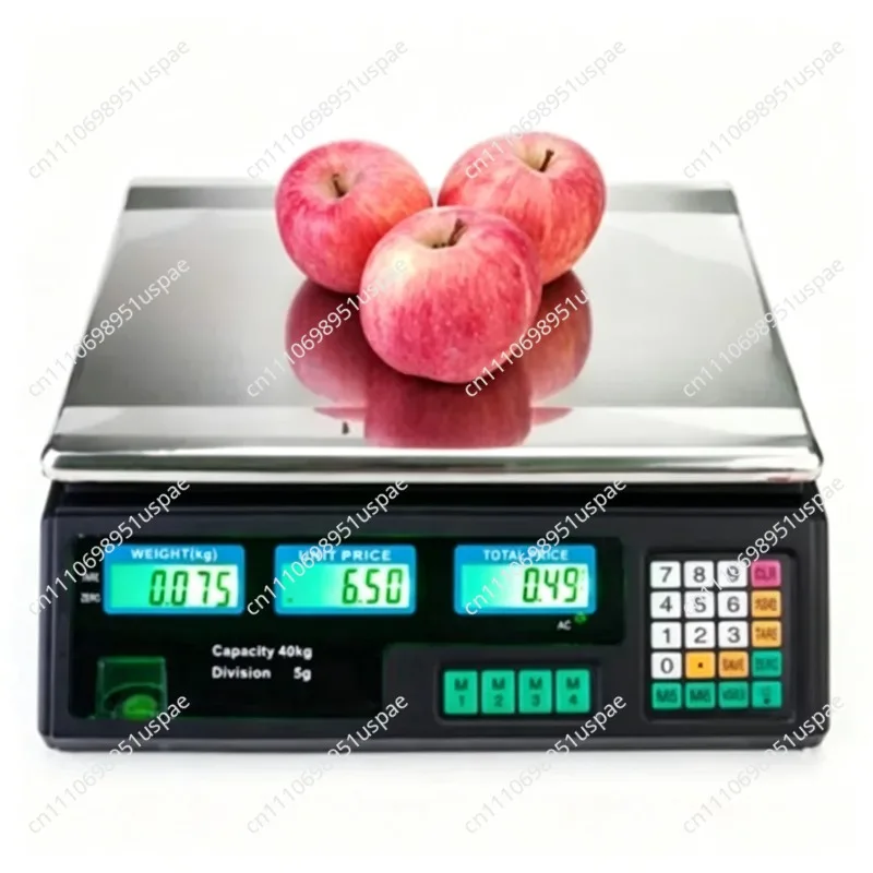 40kg electronic pricing platform scale for business fruit weighing stainless steel