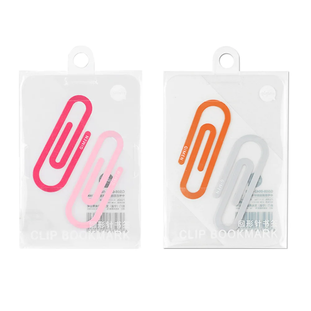 4 Pcs Multifunction Delicate Paperclip Bookmark Student Binder Wire 5X15CM Iron Multi-function File Clips
