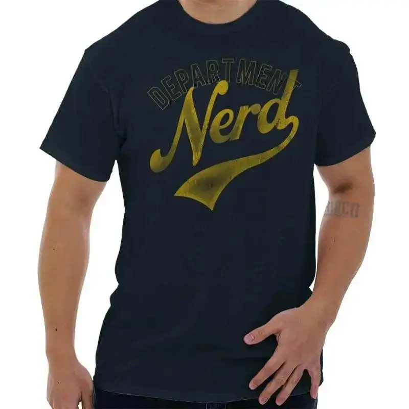 Funny Varsity Geek Humor Nerd Department Womens or Mens Crewneck T Shirt Tee