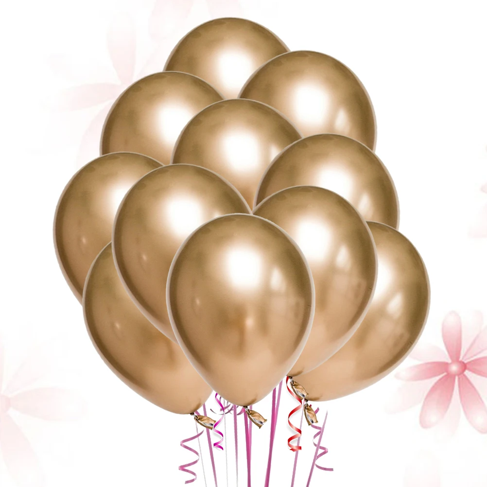 

50 Pcs Metallic Balloons Big Clear Purple Centerpieces for Tables Ornament Decor Wedding Solid Color Decoration