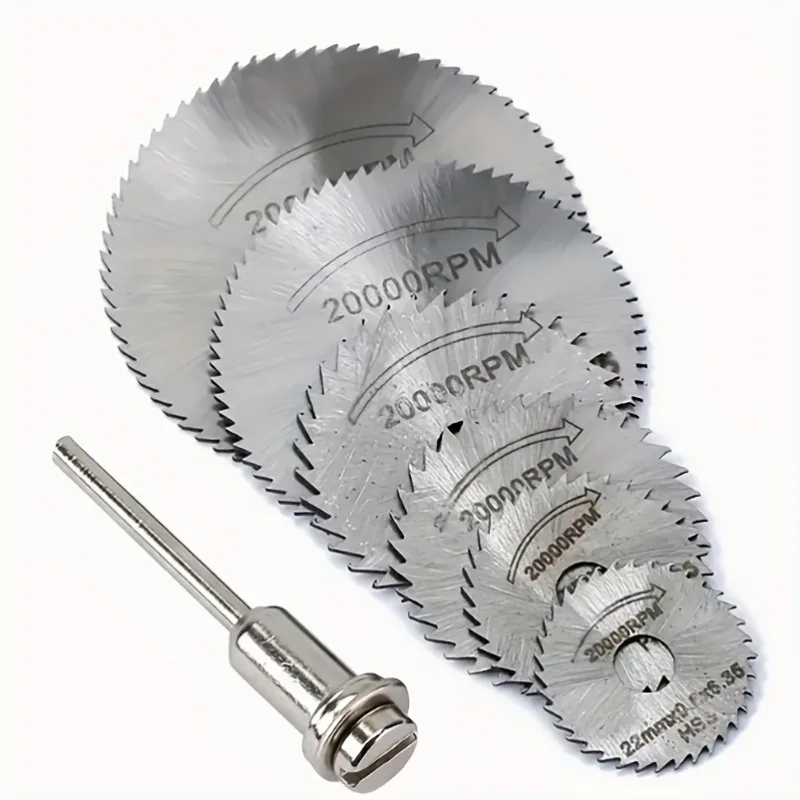 7pcs HSS Small Circular Saw Blade, Suitable for Wood, Plastic, PVC, Copper and Aluminum, Easy To Install and Replace