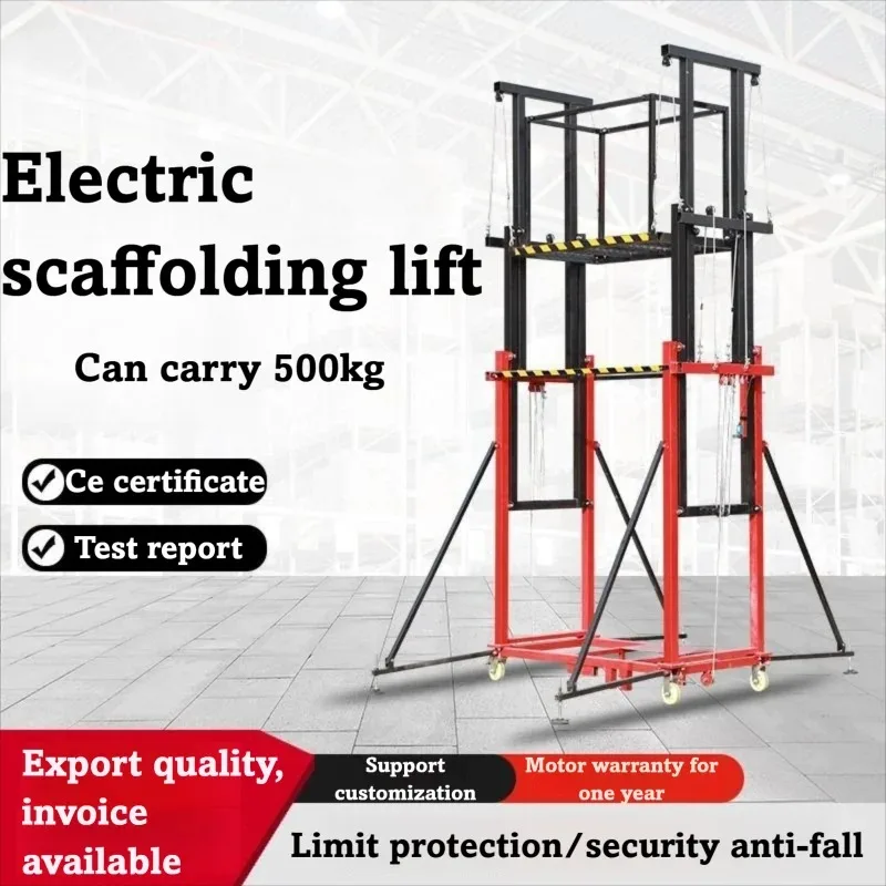 

Heavy Duty 500KG Electric Scaffolding Lift Mobile Aluminum Platform for Construction Industrial Warehouse Loading