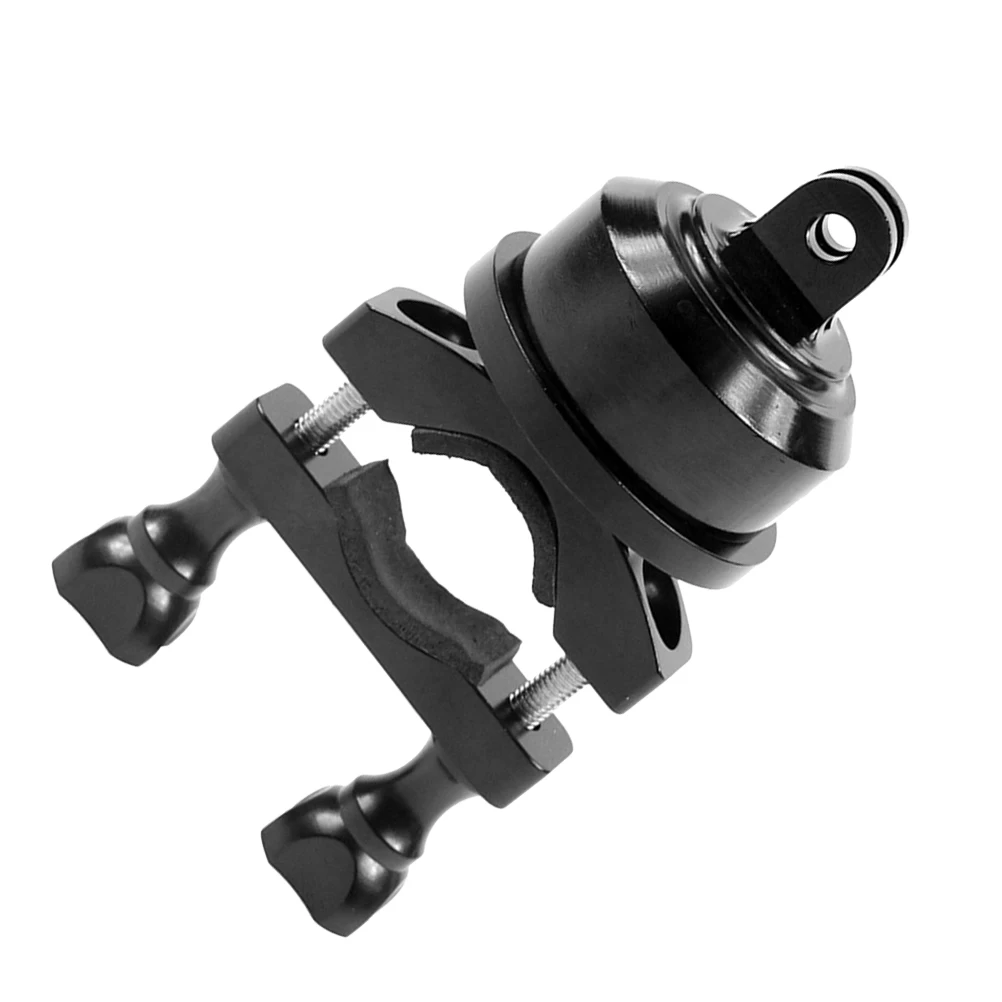 

360 Degree Camera Stand Bike Mount Motorcycle Handlebar Durable Lightweight Aluminum Alloy Panoramic Videos Rotating Design