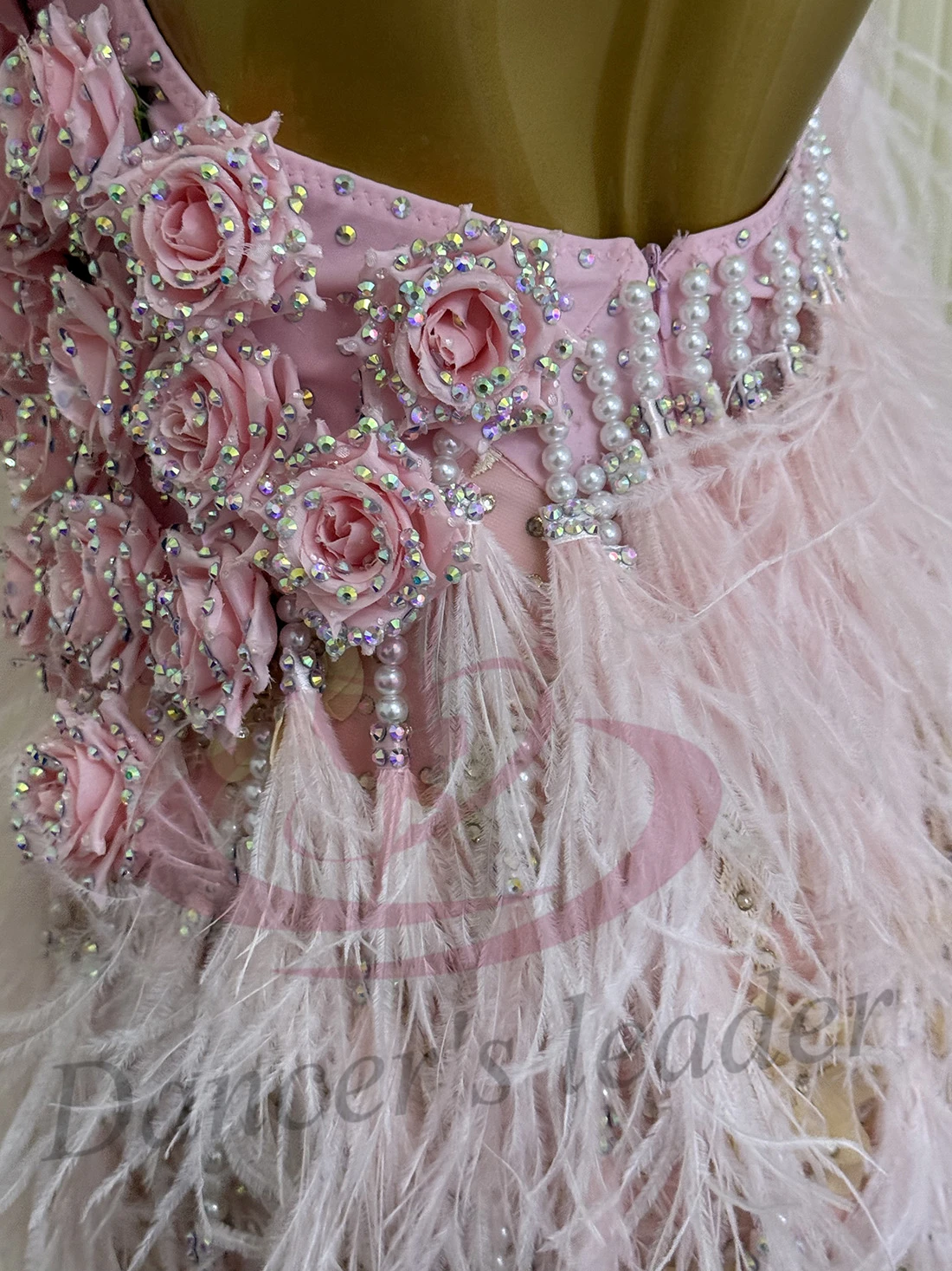 라틴 댄서 성인 어린이 고급 맞춤형 핑크 로즈 플러시 드레스 탱고 삼바 AB 스톤 공연 드레스