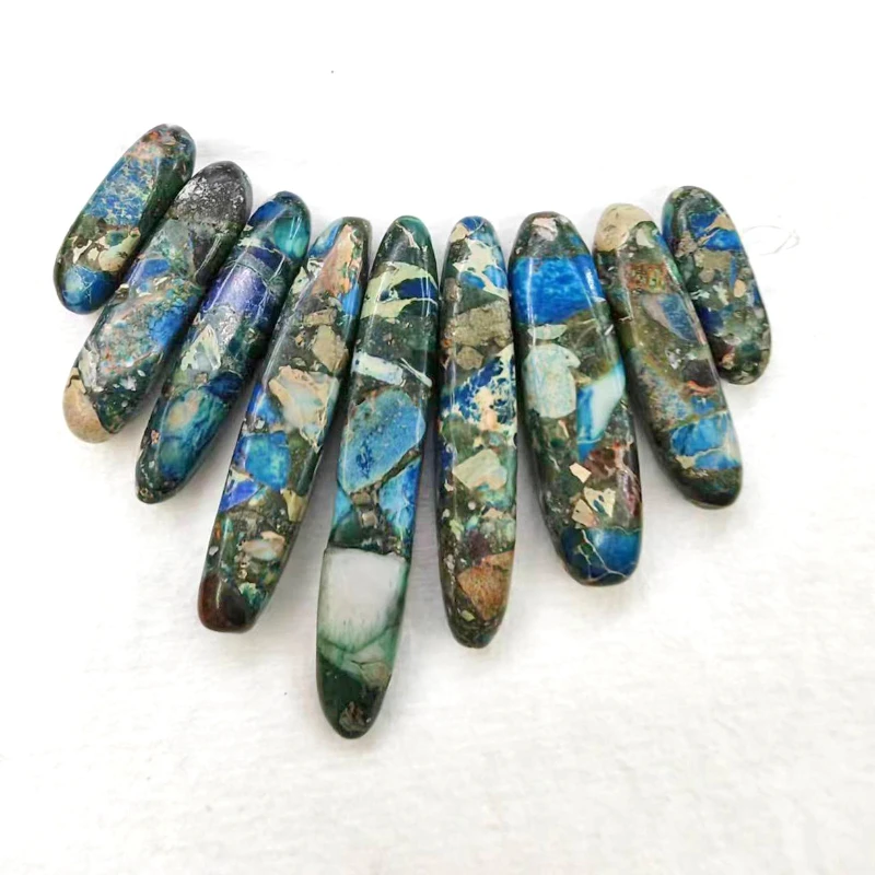 9pcs/Set Natural Emperor Stone Beads Unshaped Pendant Necklace DIY  Jewelry Accessories Wholesale