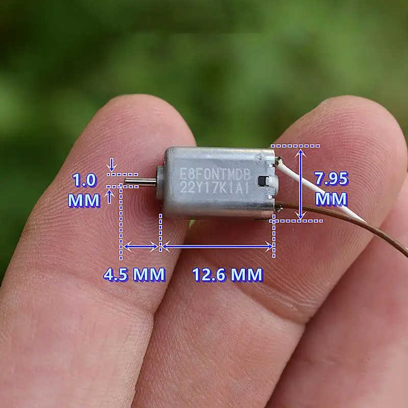 6-pole Rotor Motor Mini Micro 8mm Square Electric Motor 3V 5V 6V 25000RPM High Speed Engine With 0.3M 8 Teeth Gear