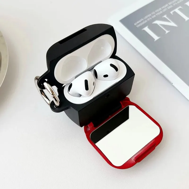 

Creative Makeup Mirror Stand Holder Case For Airpods Pro 2 Protective Earphone Cases For Airpods 4 4th Pro2 2nd 3 3rd Cover Case
