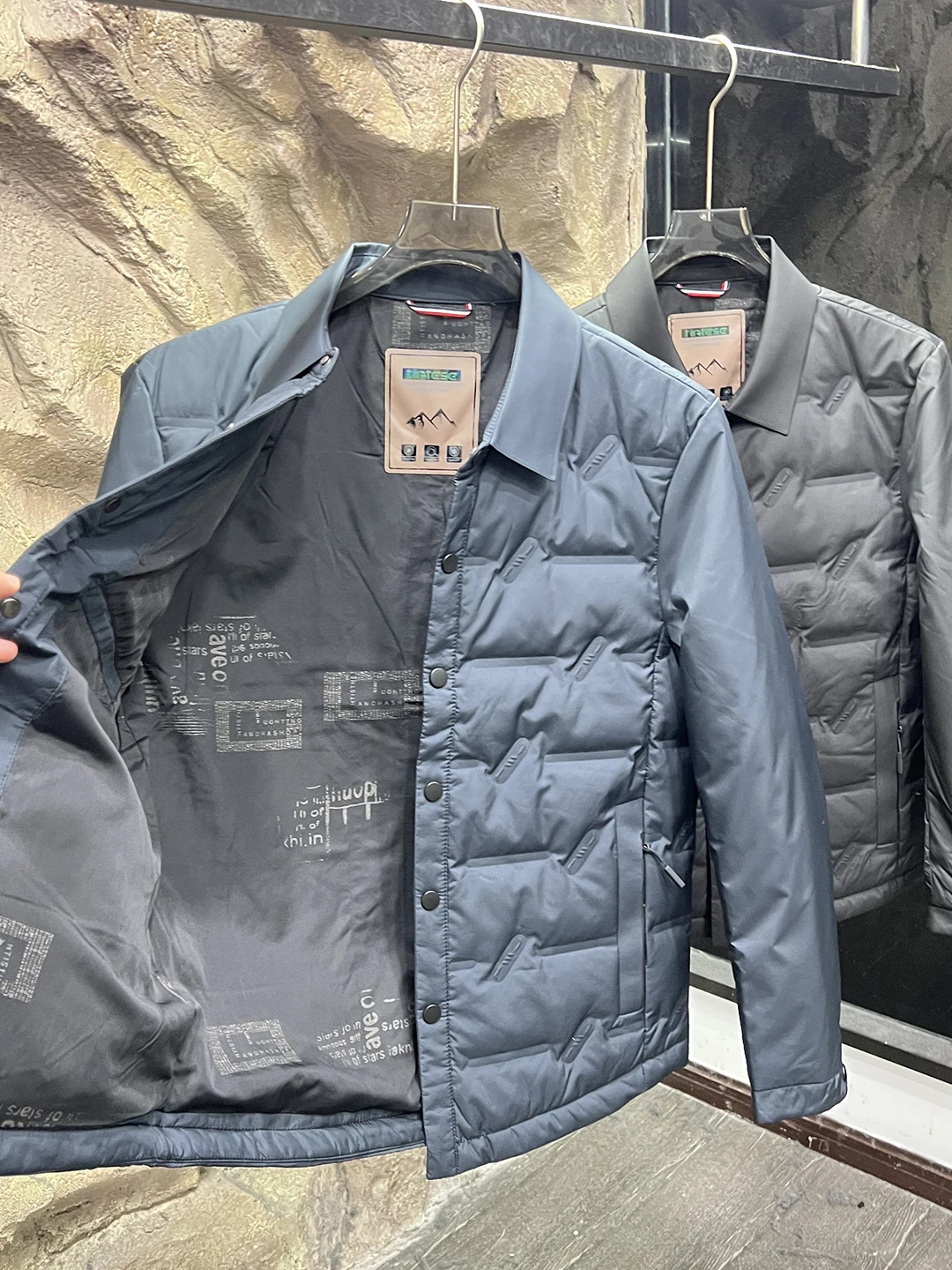 Sl Sed White Du down حشوة 90% مقاومة للماء للخريف والشتاء فاخرة وخفيفة الوزن للرجال سترة دافئة طويلة...