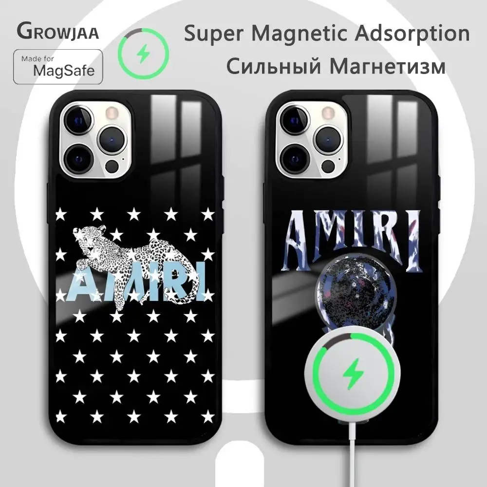 

Fashion A-AMIRIS Phone Case For iPhone 17 16 15 14 13 12 11 Pro Max Plus Mini Magsafe Mirror Wireless Magnetic Funda