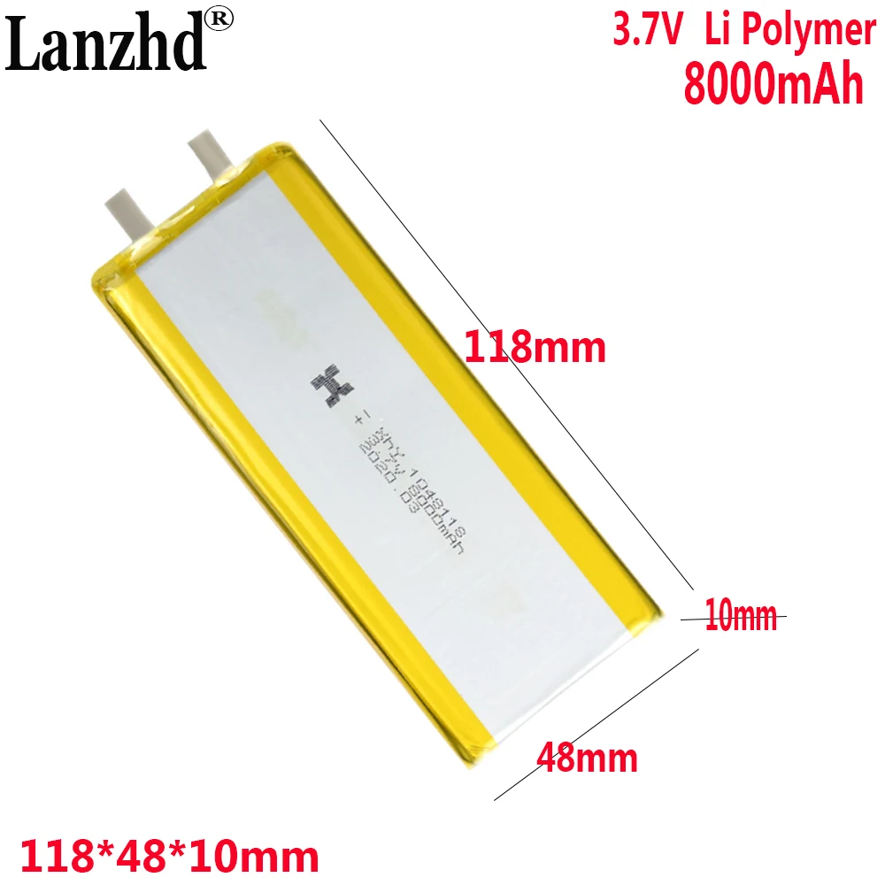 10pcs 3.7V  8000mAh Li Battery For Flying fish finder battery colorfly  E-Books Power bank Tablet PC DVD on 9548118 1048118