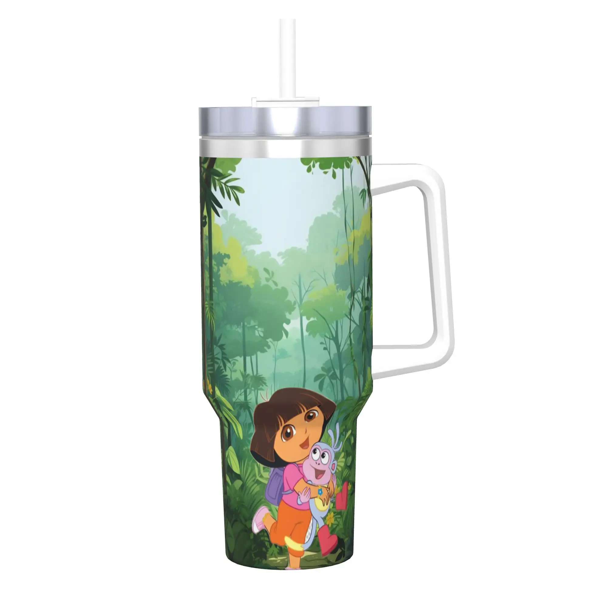 D-Doras The Explorers 40oz Tumbler Stainless Steel Double Wall Vacuum Insulated  Tumblers Cup With Straw