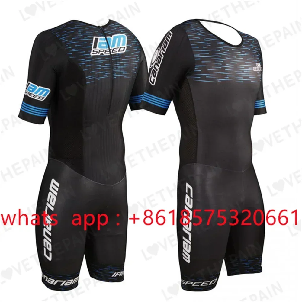 

Triathlon Skater suit men bodysuit jersey skinsuit speed Inline Roller Skate ride speeds Skating jumpsuit culotte No cushion