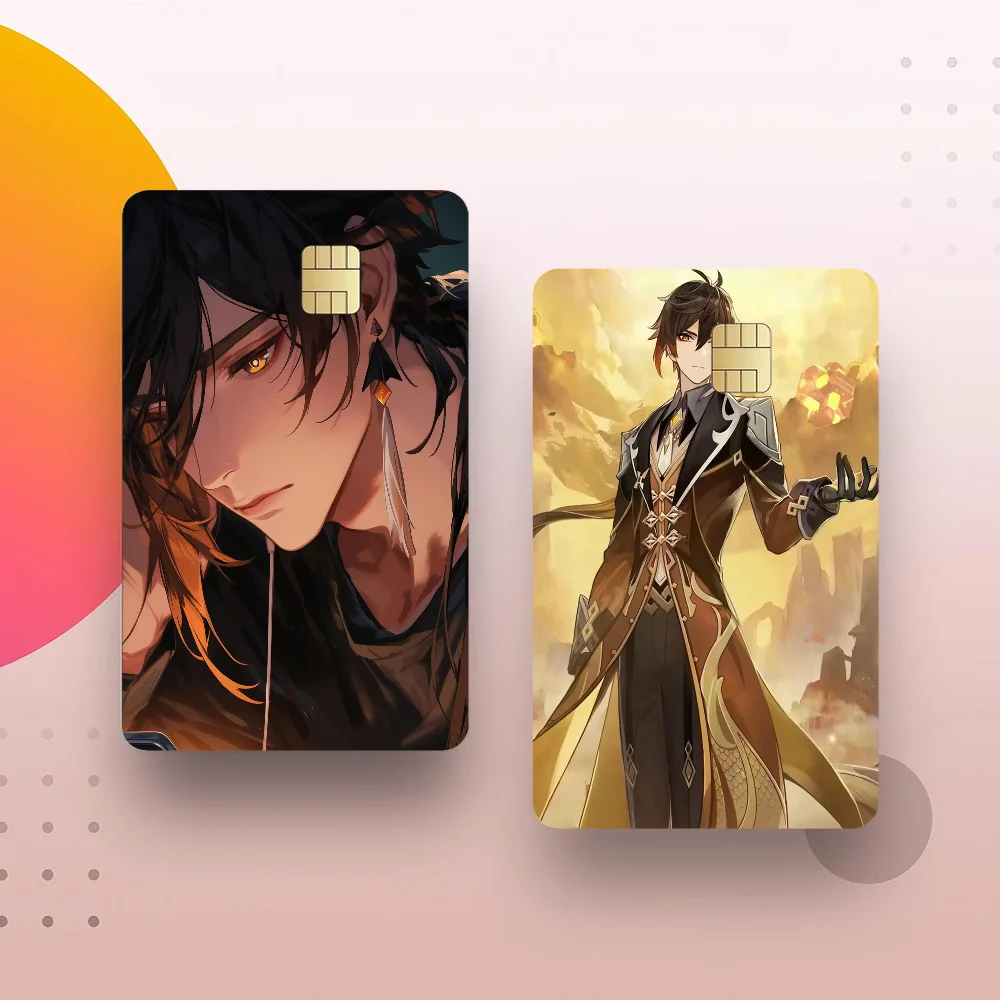 Zhongli ملصقات جلدية لبطاقة الائتمان لـ VISA Bank Bus Metro Access Card غطاء طبقة رقيقة واقية ملصق مائي للنساء