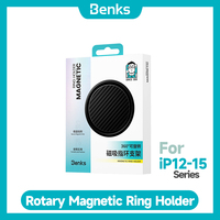 Benks Rotary Magnetic Ring Holder For iPhone Magsafe Strong Magnetic Desktop Holder 360° Rotating Lazy Portable Pivot Ring