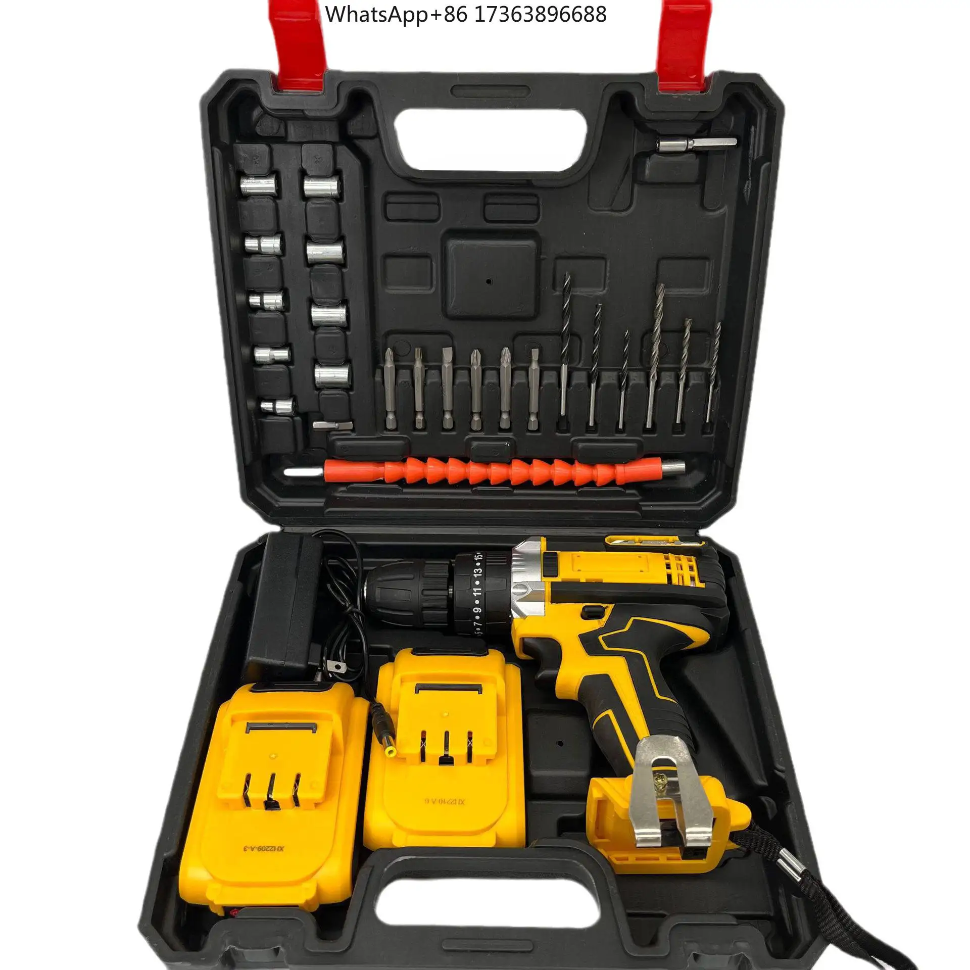 Wholesale Price Brushed Cordless Drill Sets Lithium Battery Drill Sets Multi-Function Electric Power Screwdriver Tool Set