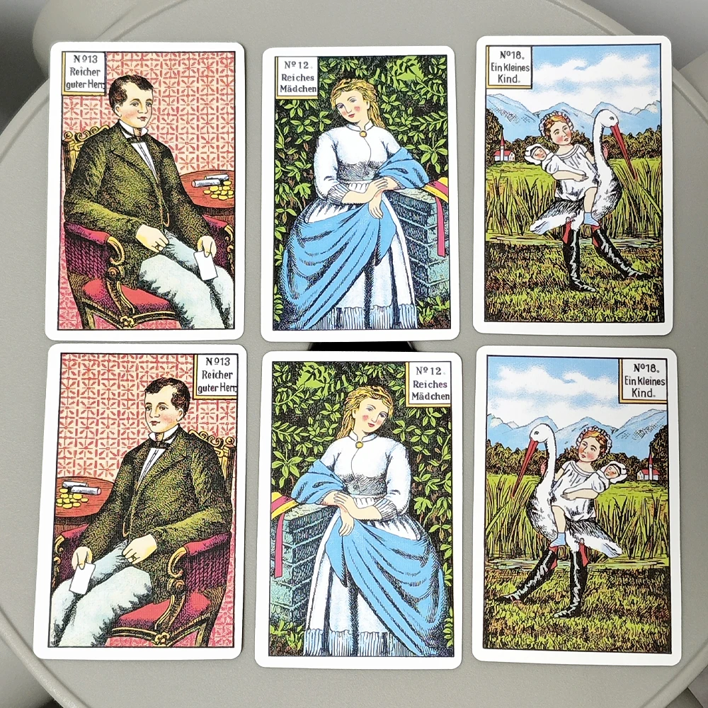 1890s Original Kipper Cards In Both Directions 36+6 Pcs Cards Germany Language Printed on 350GSM Double Embossed Paper 9*6cm
