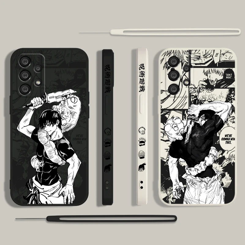 Jujutsu Kaisen Toji Anime For Samsung A55 A53 A33 A52 A32 A71 A51 A21S 5G Soft Liquid Left Rope Phone Case