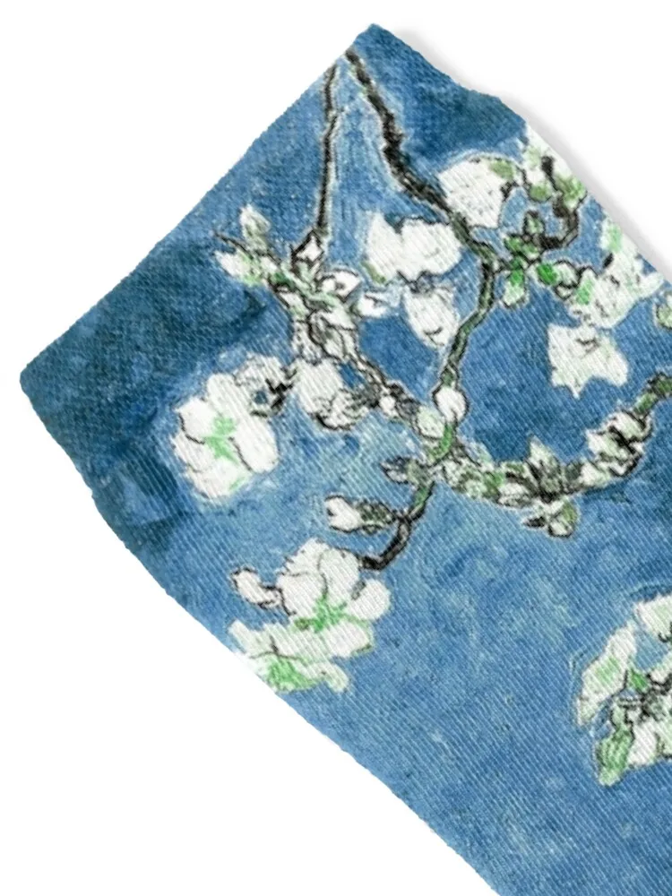 مجموعة جوارب Van Gogh Almond Blossoms Deep Ocean Blue هدايا شتوية جديدة في جوارب كرة القدم للرجال والنساء