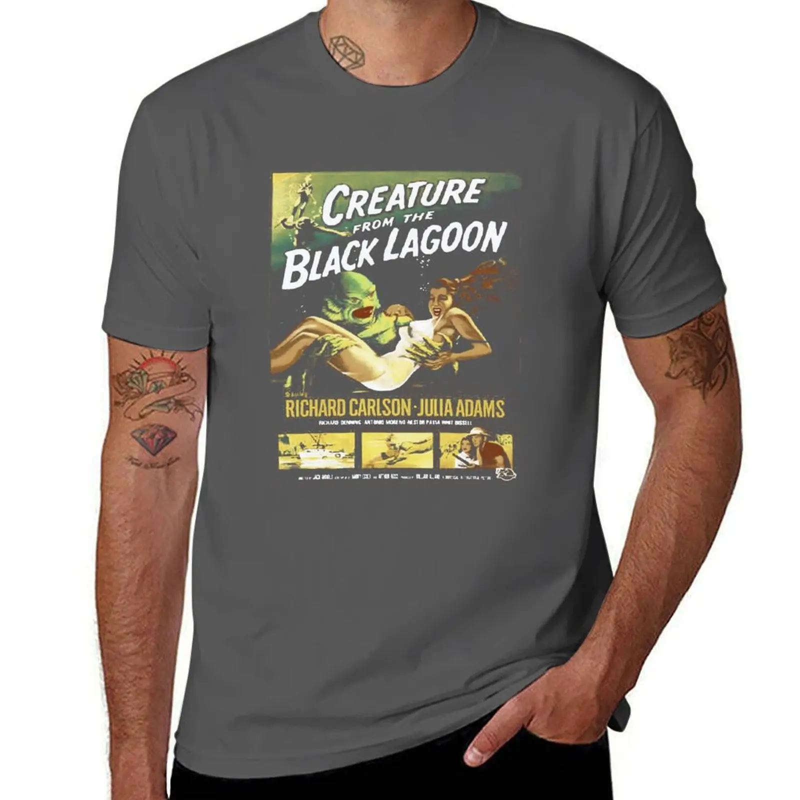 

black creature lagoon T-Shirt Stain Resistant Casual Tee