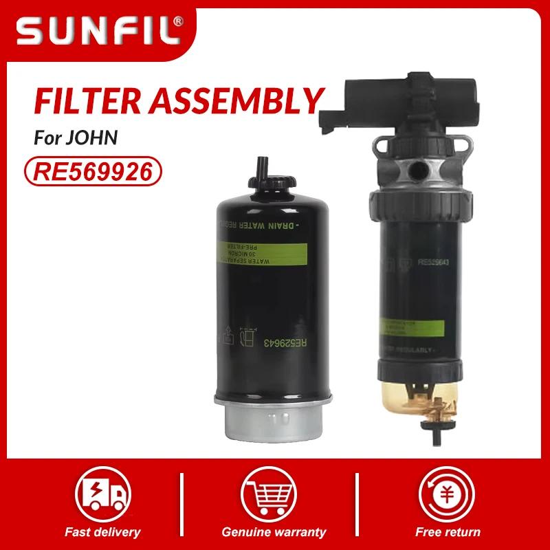 

RE569926 RE530385 Fuel Filter Assembly for John Deere 540H 548H 640H 640G 648H 648HTJ