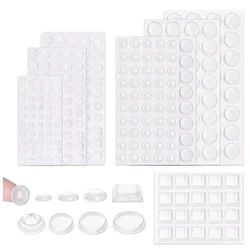100pcs Cabinet Door Bumpers Strong Self-Adhesive Clear Pads Soft Silicone Door Stopper Mute Damper Buffer Furniture Dots Cushion
