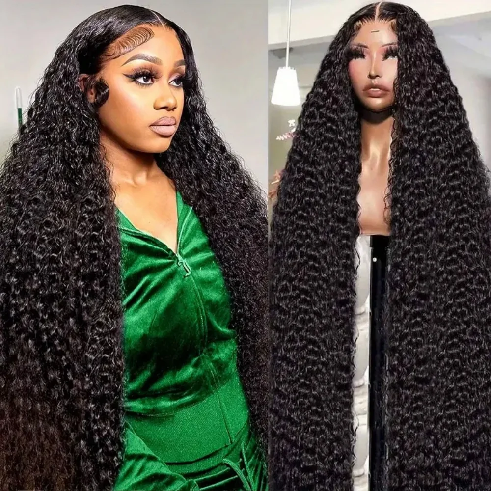 Jerry Curly 13x4 Lace Front Human Hair Wigs For Woment Deep Wave 13x6 Transparent Lace Frontal Wig Brazilian Virgin Human Hair