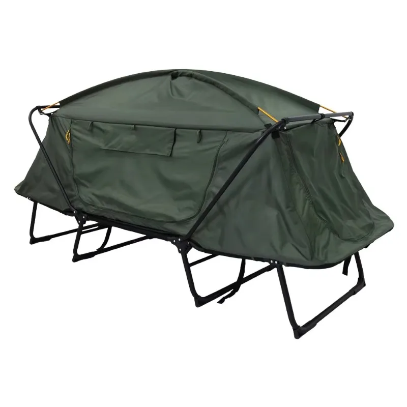 Single 1 Person Sleeping Folding Double Layer Grade Fabric Off Ground Camping Cot Tent