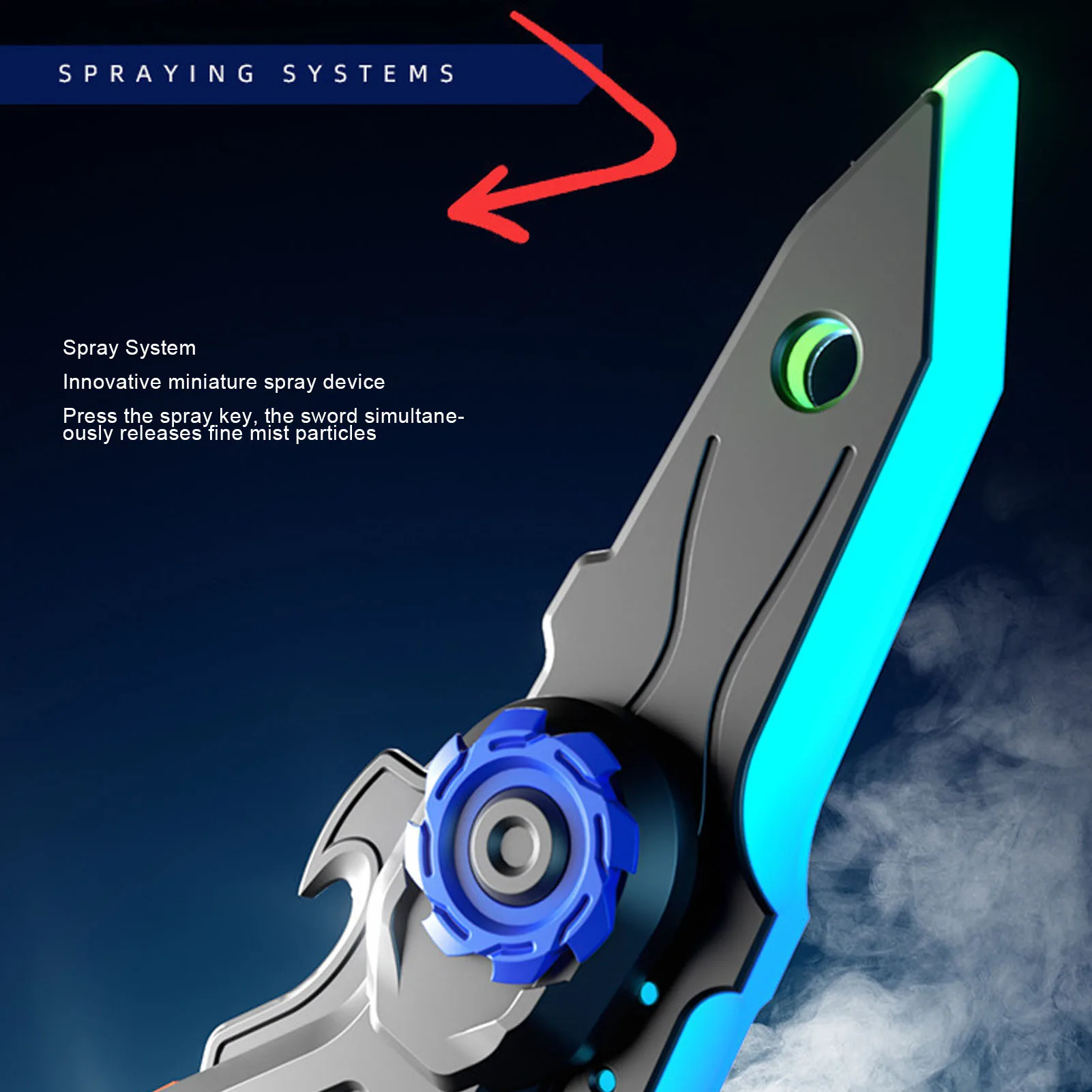 Sound Light Sword   Sound Light Sword Dual Forms  Sword  with LED Colorful Light Mist Spray System for Present