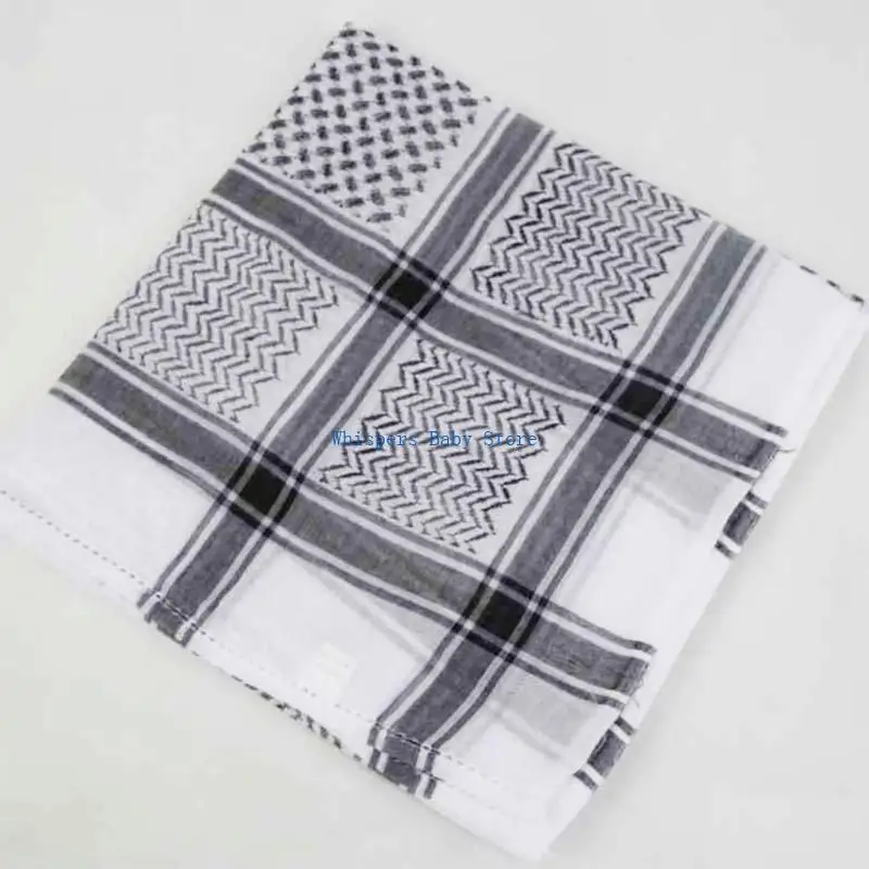 

U90E Islam Saudi Arabic Dubai Traditional Muslim Turban Praying Hat Plaid for Head