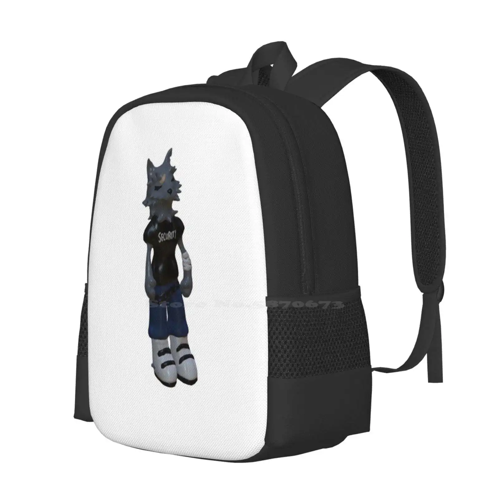 3d Wolf New Arrivals Unisex Bags Student Bag Backpack Wolf 3d Animated Hacker Y2k Ecco2k Security