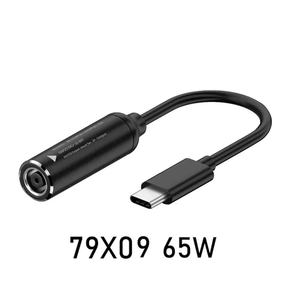 Jack daya DC 5,5X2, 5 7,4X5, 0 7,9X0, 9 4,5X3, 0 6,0X3, 7 ke USB C PD kabel pengisian Laptop cepat 65W Tipe C konverter adaptor