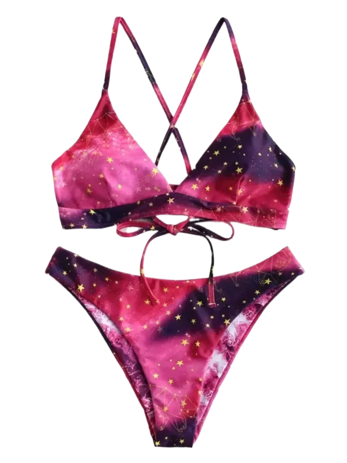 

Starry Print Reversible Bikini Sets Women Sexy Thong Two Pieces Swimsuits 2025 Girl Summer Beach Bathing Suit Swimwear