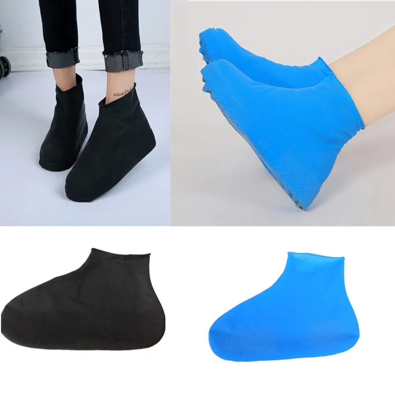Sepatu Bot Hujan Silikon Uniseks, Sarung Sepatu Bot Tahan Air Antiselip Tahan Aus Dapat Digunakan Kembali