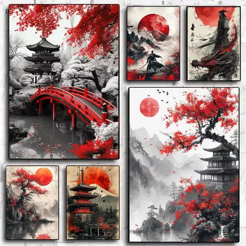 50X70CM Adult 1000PCS Paper Jigsaw Puzzle  Japanese Natural Landscape Mountain Stress Relief Entertainment Children Toy