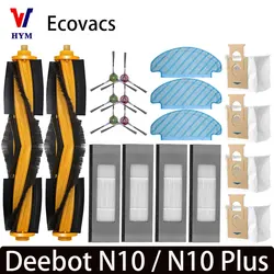 Аксессуары Для Ecovacs Deeboot N10 / N10 Plus, основная боковая щетка, Hepa фильтр, пылесборник, Швабра, ткань, робот