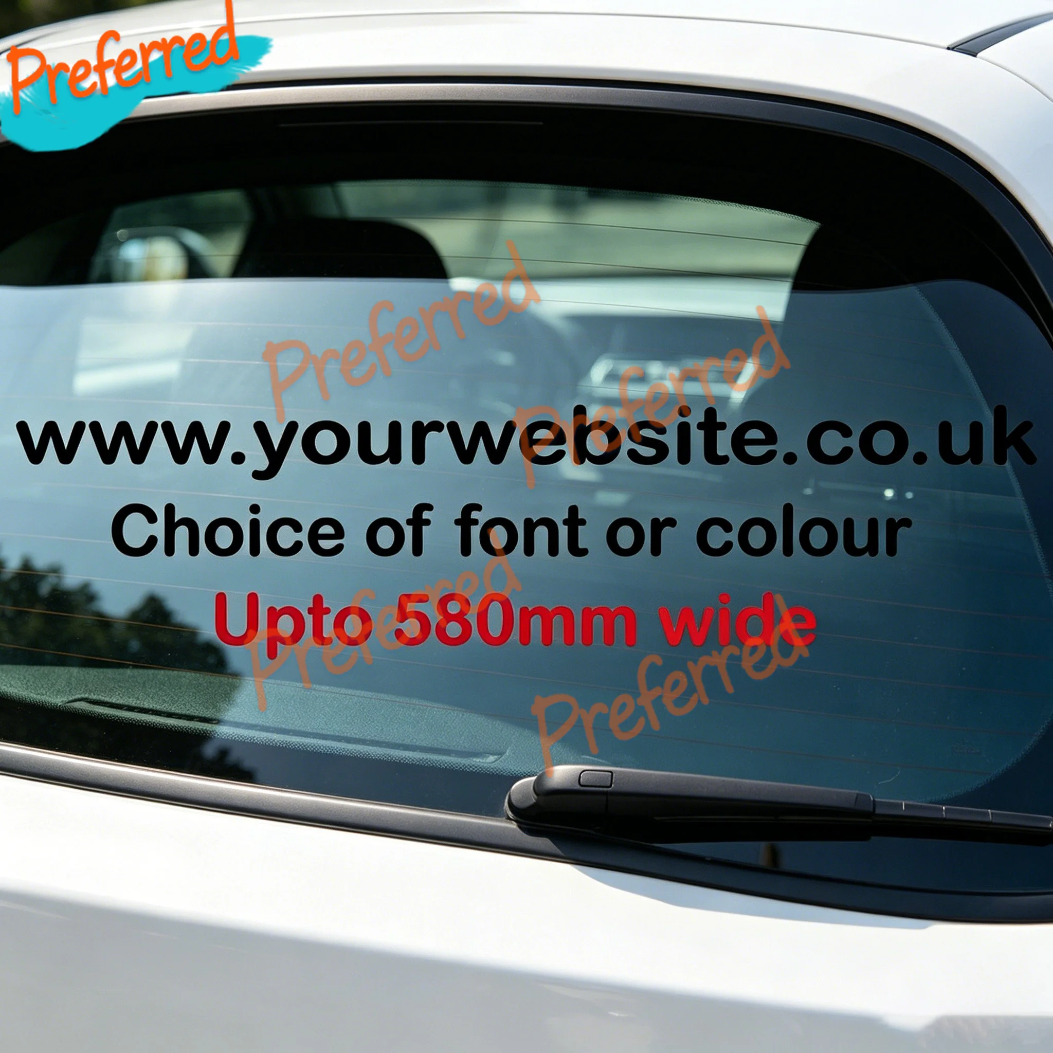 WEBSITE ADDRESS Business Shops Van Car Clubs Window Bumper Vinyl Stickers Customizable in Any Sticker Size -No Background
