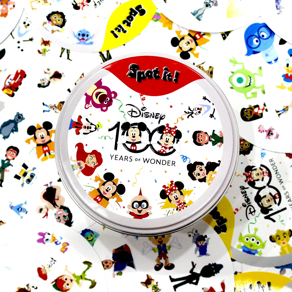 Spot It Dobble Juego Cards Mirage Studios Disney 100th Anniversary PAW Patrol Pixar Princess Card Party Board Game Kids Gifts