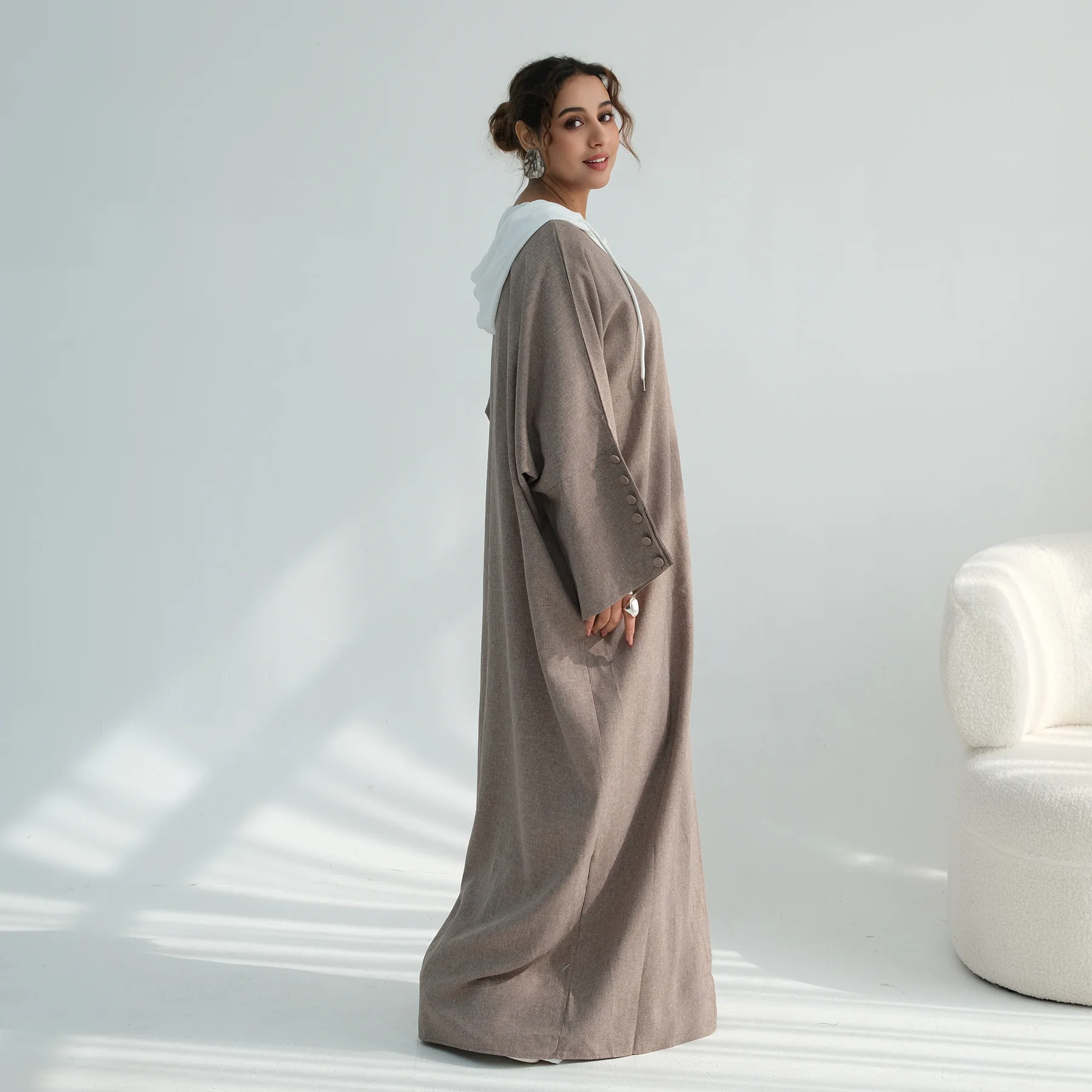 

Dubai Open Abaya Modest Muslim Maxi Dress For Women Kimono Cardigan Kebaya Caftan Marocain Femme Robe Islam Jalabiya Arab Gown