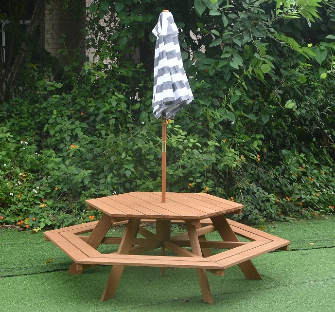 Kids Picnic Table, Fir Wood Ki - Kids Outdoor Table And Chair Set 评论和价格