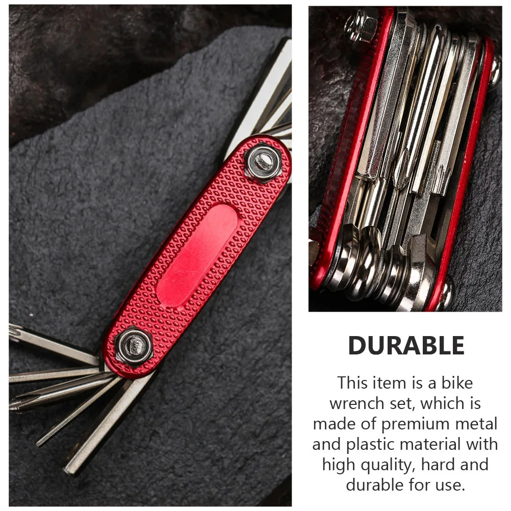

1Pcs Bike Repairing Tool Red Inner Hexagon Repair Spanner Wrench Durable Folding Socket Kit for Home Factory Use