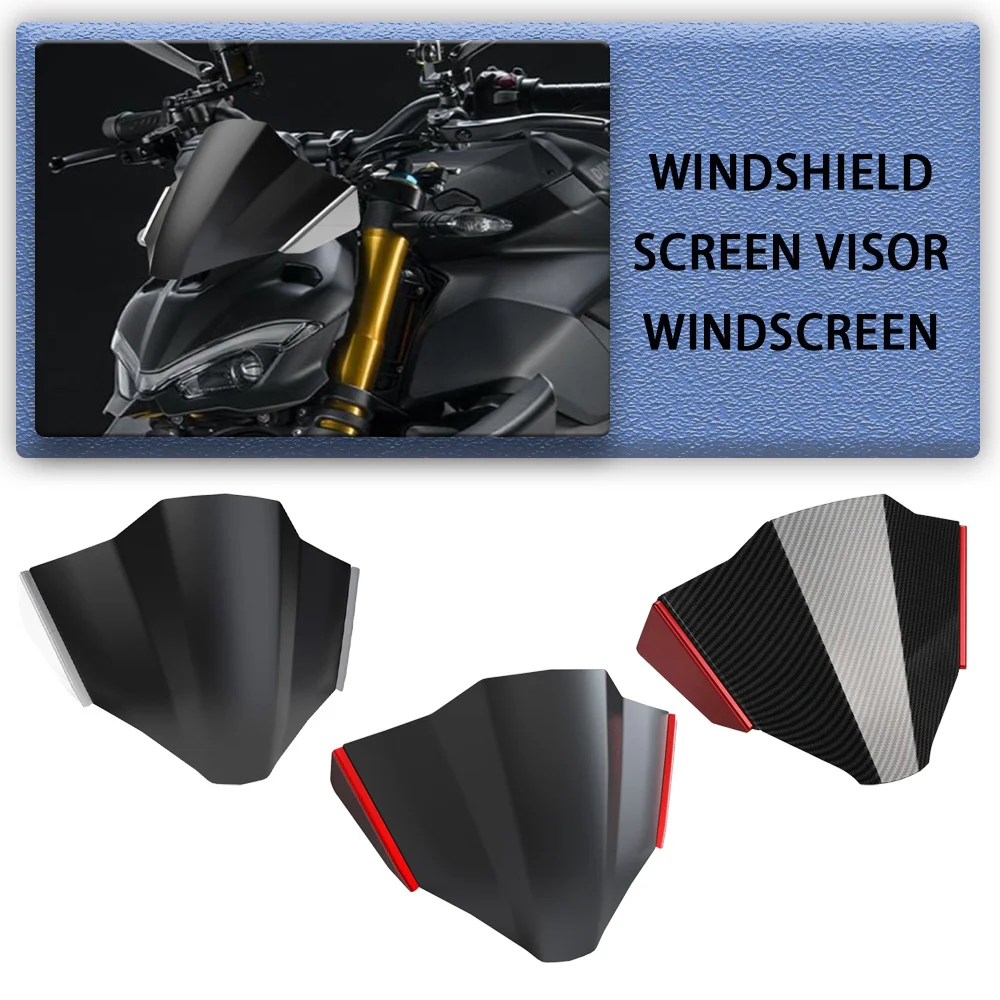 

For Ducati Streetfighter V4 S V4S 2020 2021 2022 2023 2024 Windshield Fairing Windscreen Screen Visor Motorcycle Accessories