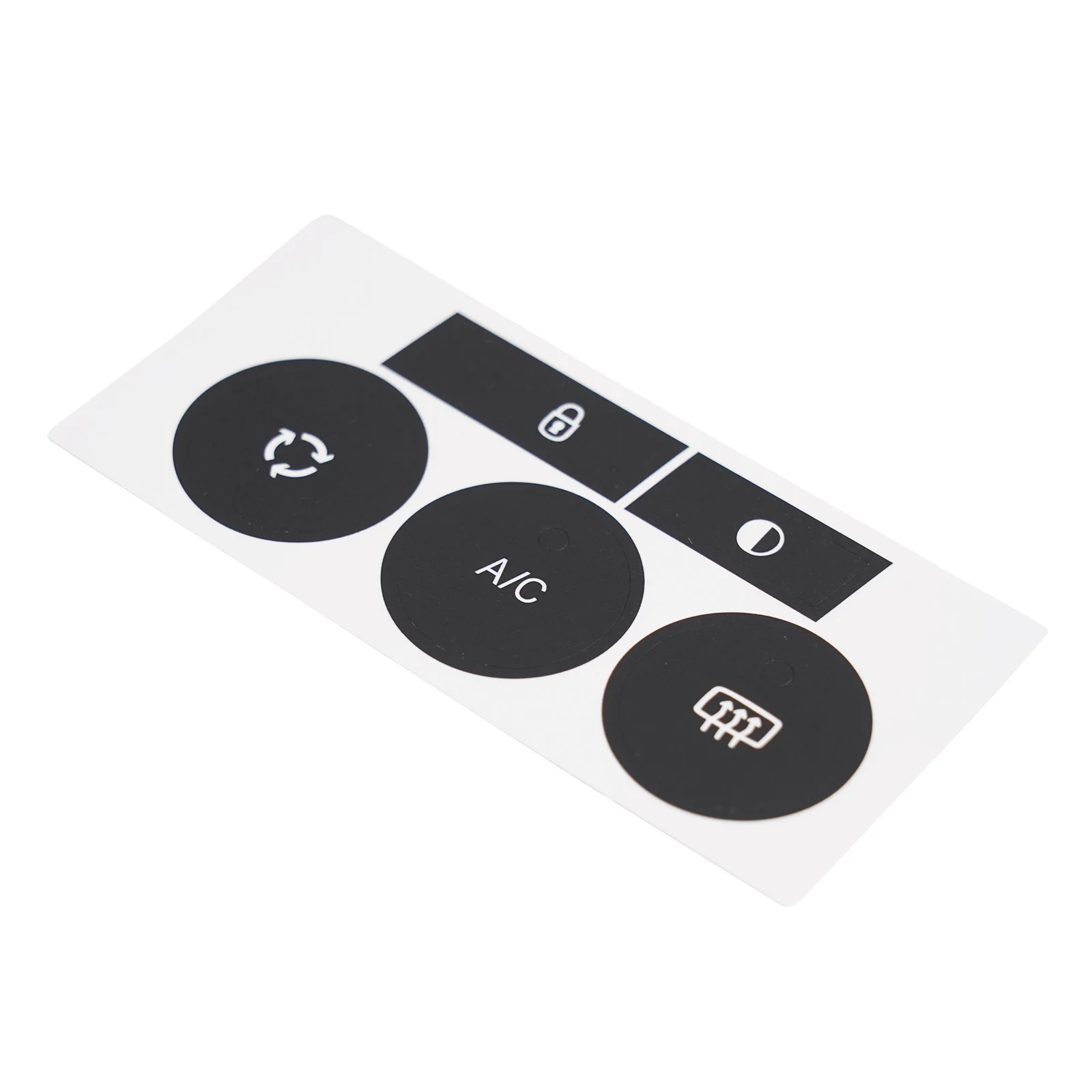 AC Control Button Worn Repair Kit Decals Stickers for C4 2014 2018 Black Overlay White Characters Secure Attachment