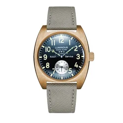 Field Watch New Seizenn W10 WW2 Bronze Retro Luminous Casual Manual Mechanical Watch Steel Military Watch Vintage Turtle Case