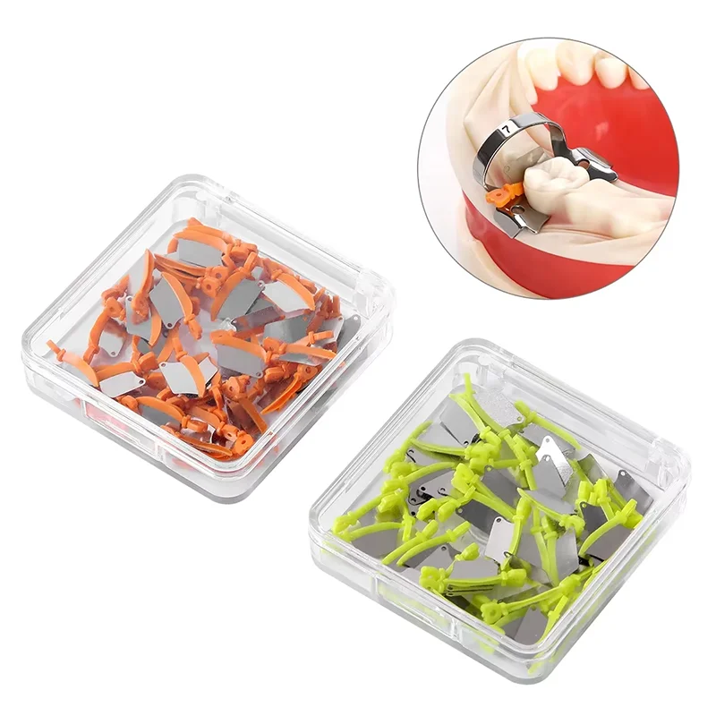 50pcs/Box S/M/L Dental Prime Teeth Interproximal Plastic Fender Wedge With Protection Steel Matrix Protect Gingiva Blades Wedges