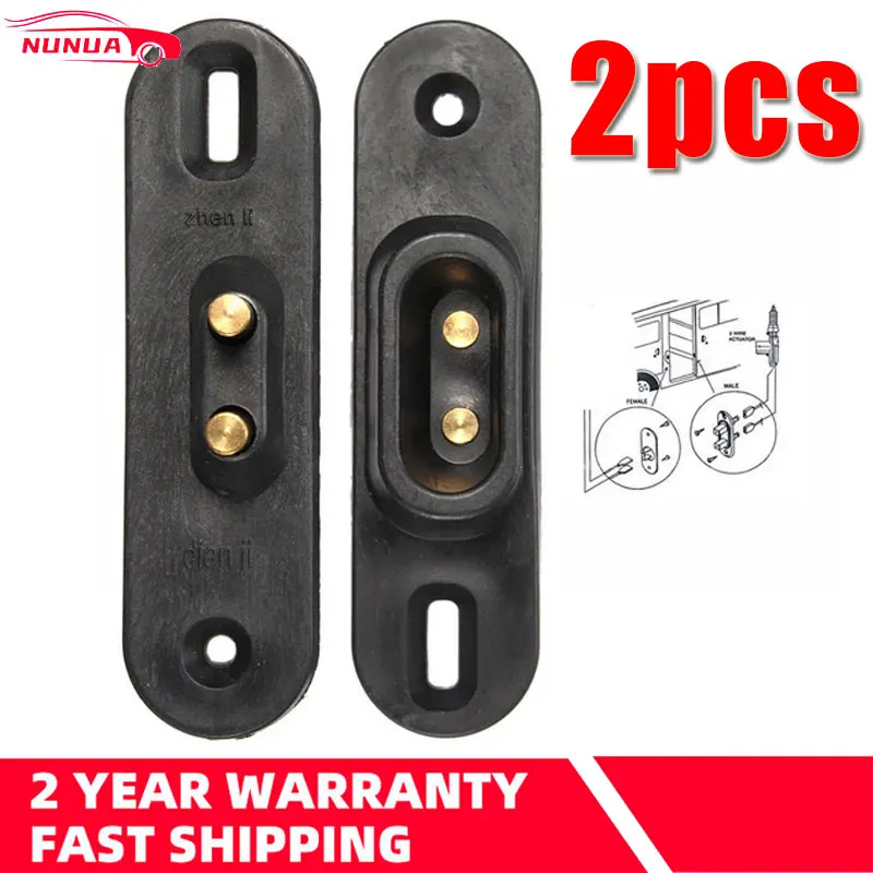 2Pcs Car Sliding Door Contact Switch Van Alarm Central Locking Systems With Mounting Templates Crimp Terminals For VW For FORD