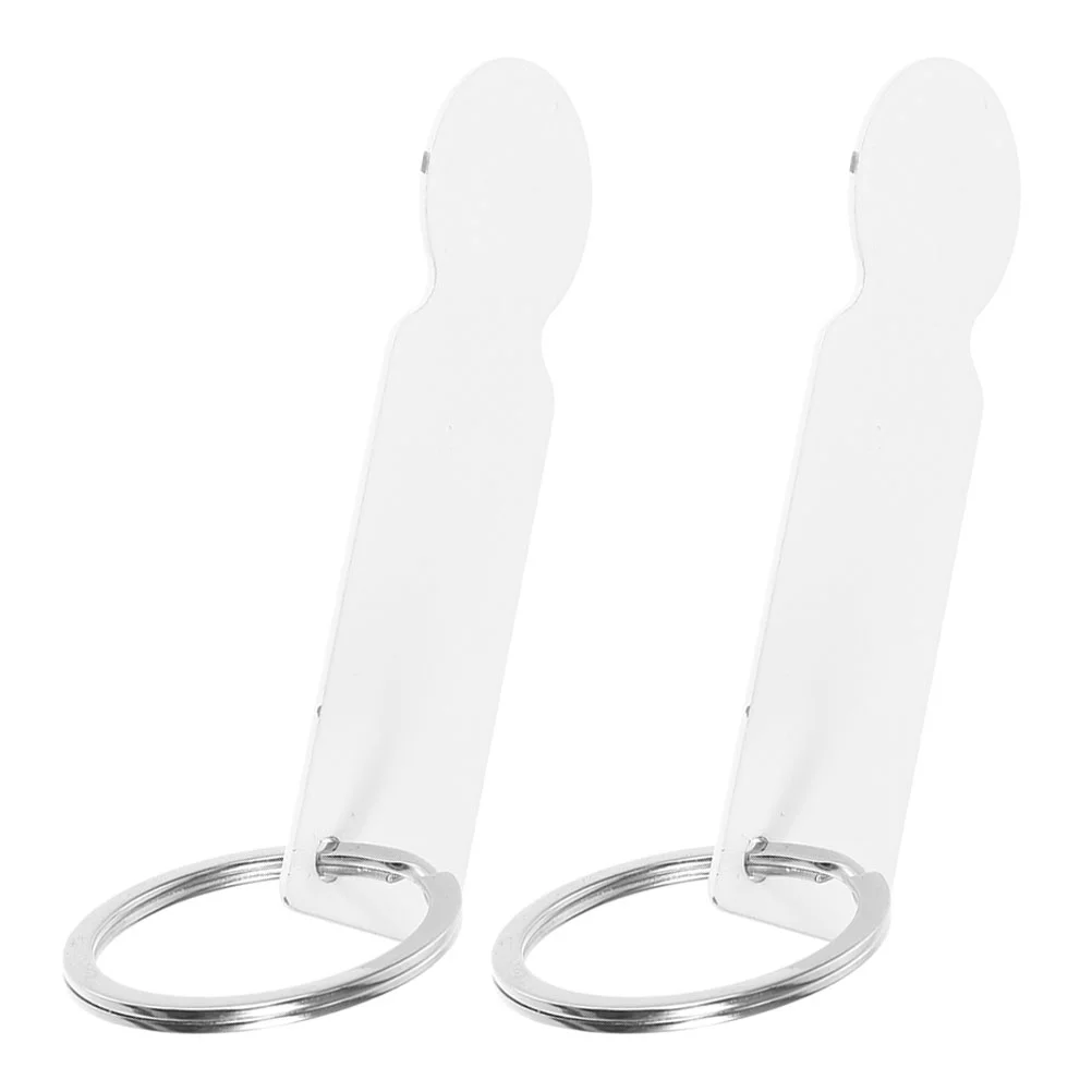 Cart Token Shopping Keychains Metal White Stainless Steel Portable Trolley Openers