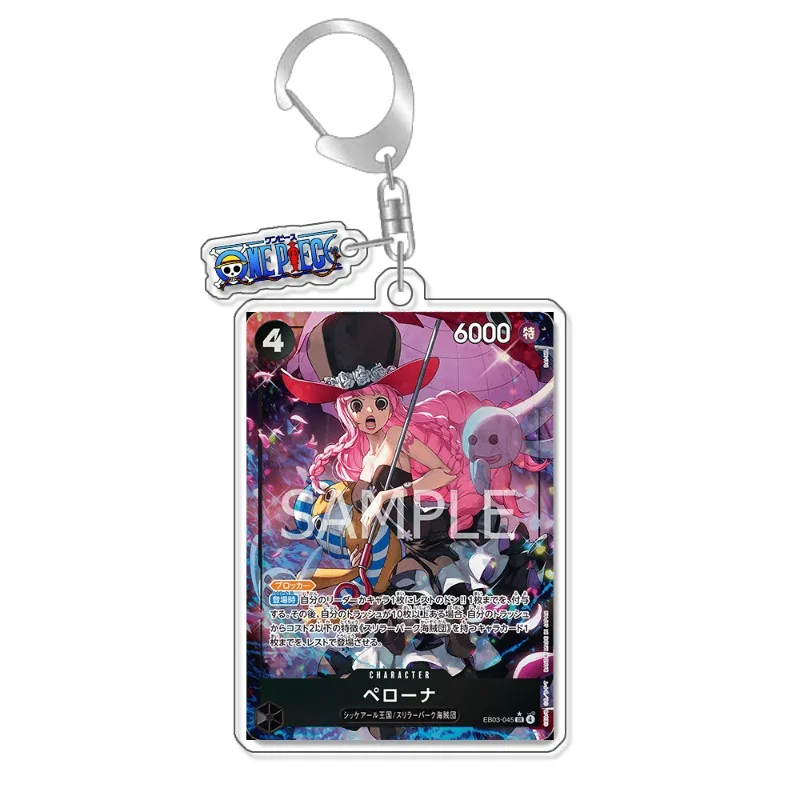 Keychain OP OPTCG Card Tashigi Nami Kola Uta Backpack Pendant Anime Game Fans Gift Recycled Acrylic Decoration Rare Card Toy view 4